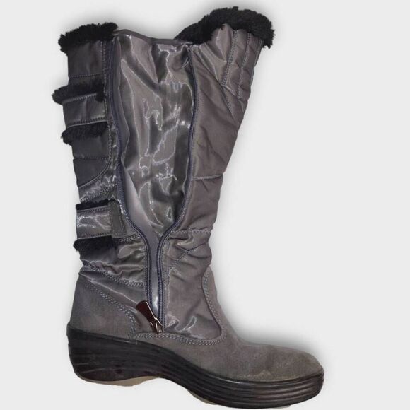 Pajar | Shoes | Pajar Carmin Tall Boots | Waterproof Faux Fur Sz 8.5 Gray Womens - Picture 2 of 12